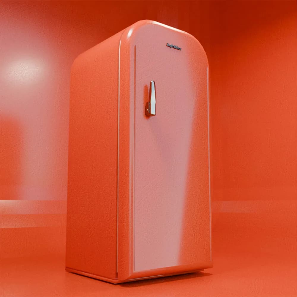 Heladera Midea Retro 255 L Blanca - en el ambiente